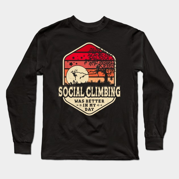 Social Climbing Long Sleeve T-Shirt by ACraigL